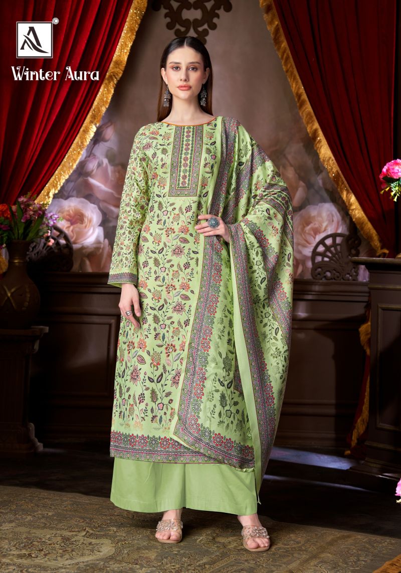 Winter Aura By Alok Viscose Pashmina Dress Material 